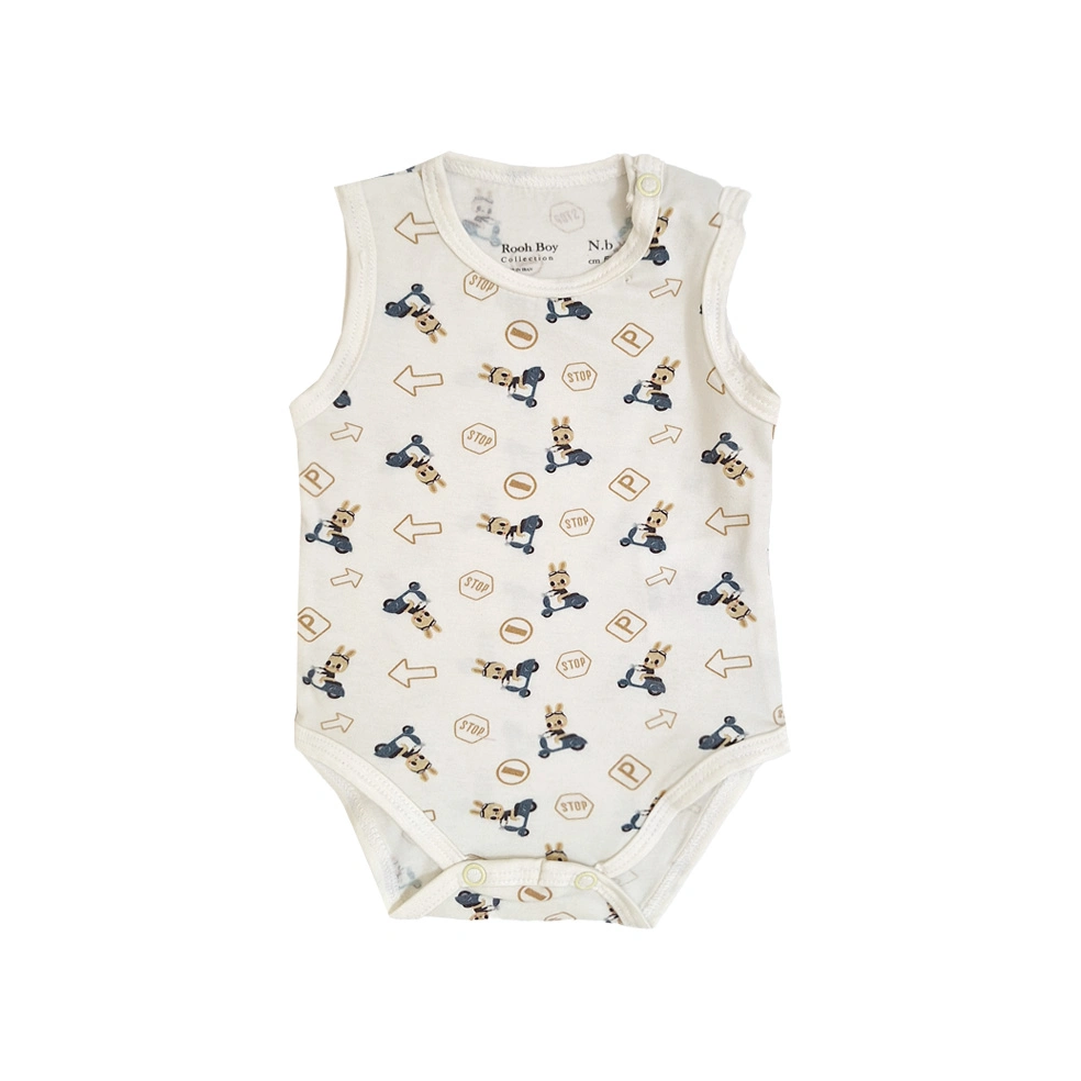 بادی آستین حلقه ای طرح خرگوش نوزاد پسر