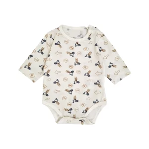 بادی آستین بلند طرح خرگوش نوزاد پسر