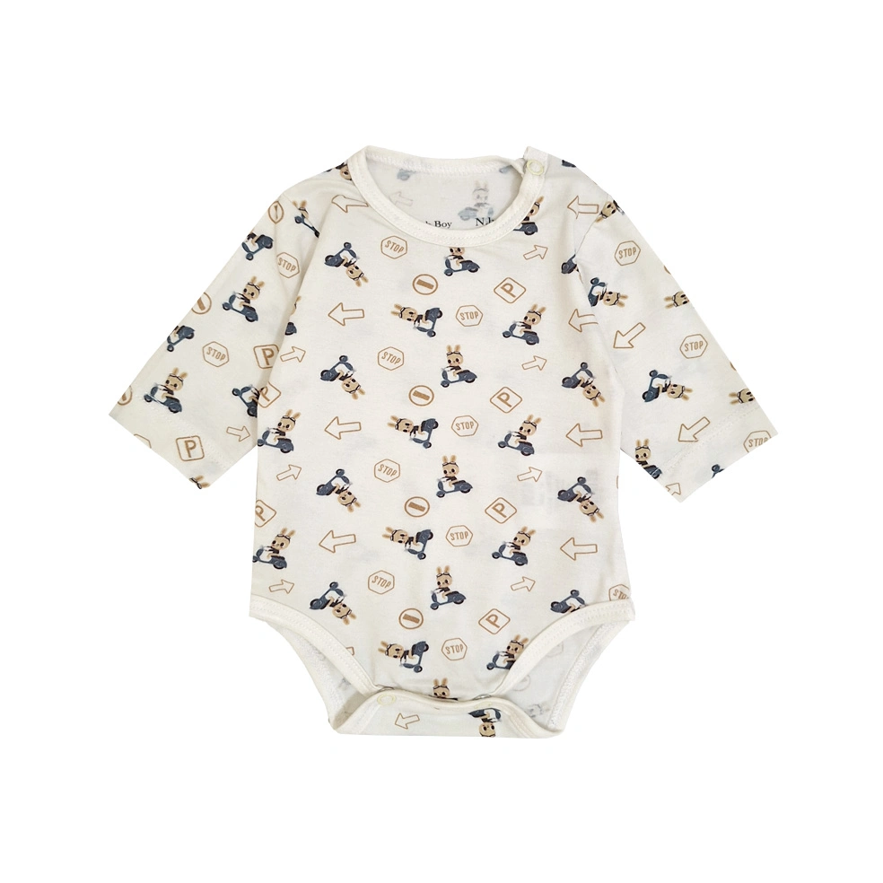 بادی آستین بلند طرح خرگوش نوزاد پسر