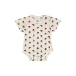 بادی آستین کوتاه طرح موش نوزاد پسر