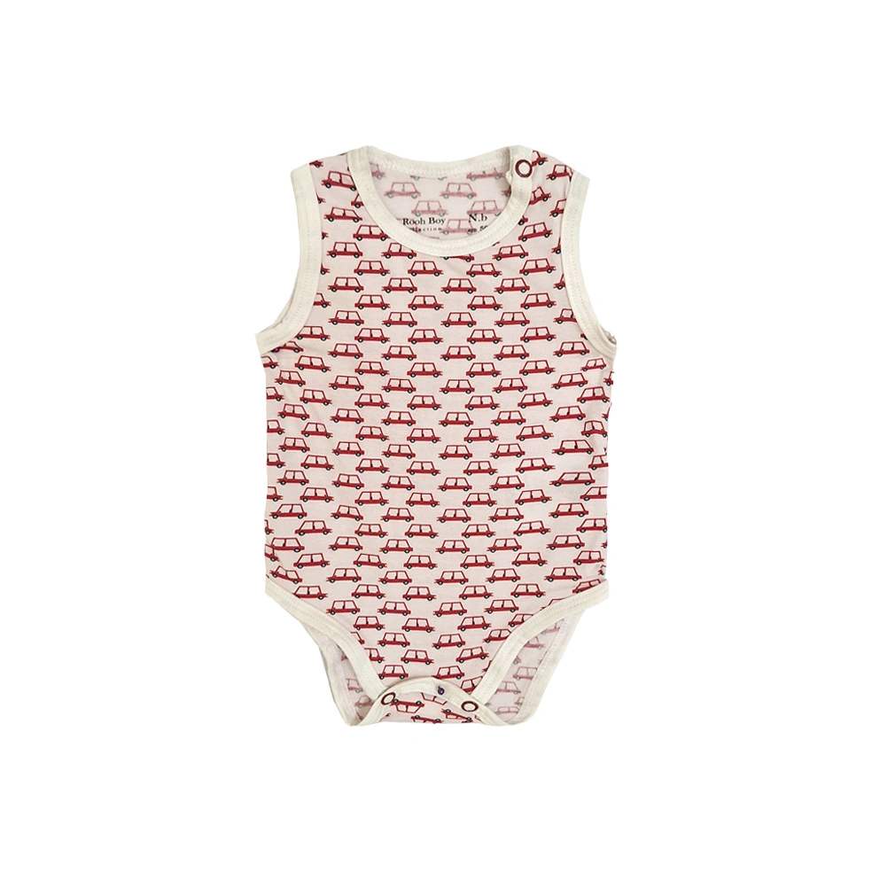 بادی آستین حلقه ای طرح ماشین نوزاد پسر