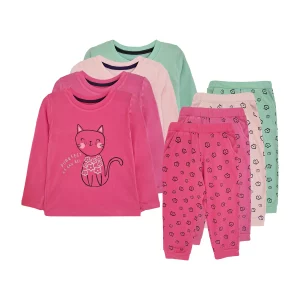 بلوز و شلوار طرح گربه دخترانه