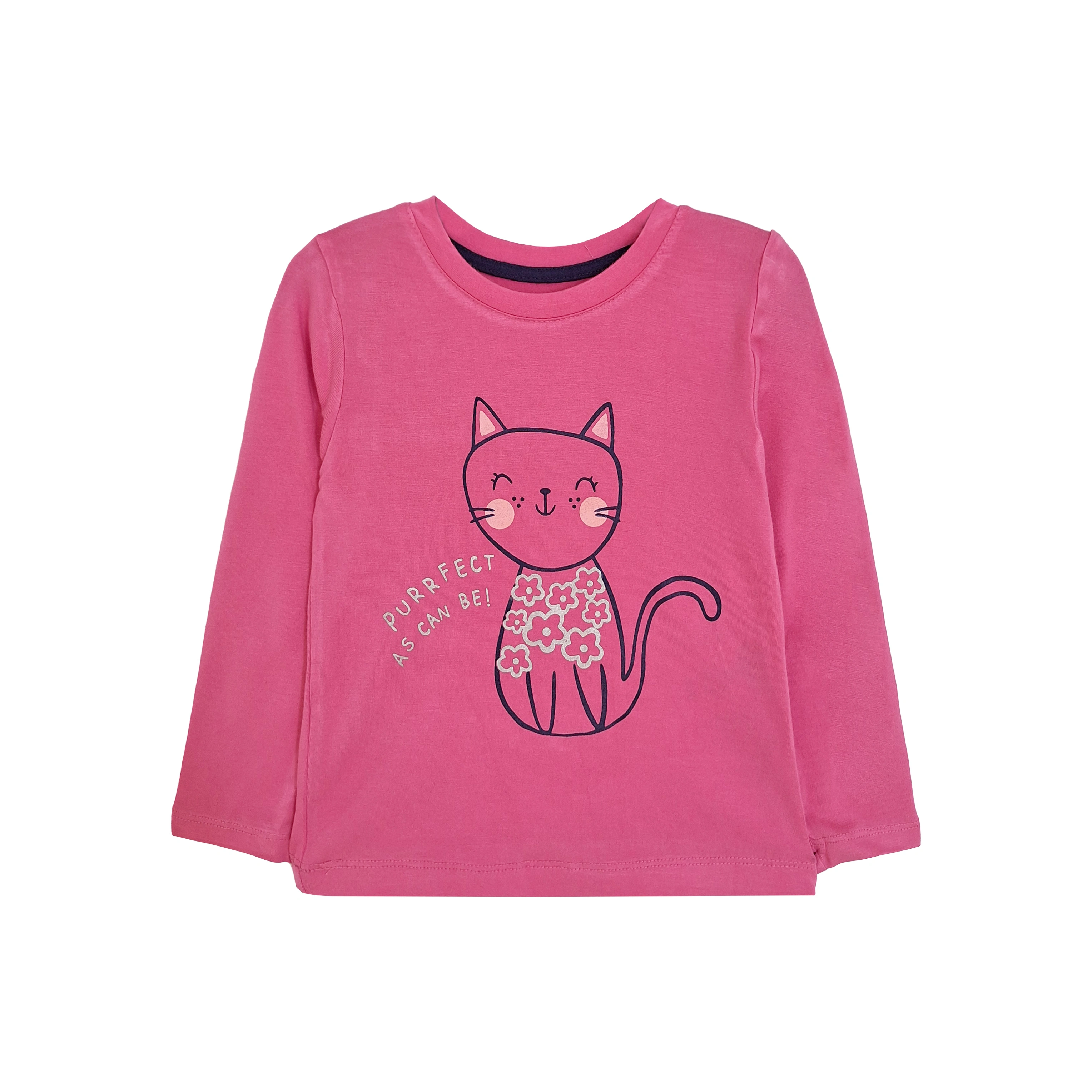 اطلاعات سایزبندی بلوز و شلوار طرح گربه دخترانه