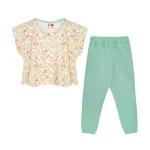 تیشرت کراپ و شلوار طرح گلدار دخترانه