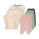 تیشرت کراپ و شلوار طرح گلدار دخترانه