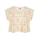 تیشرت کراپ و شلوار طرح گلدار دخترانه