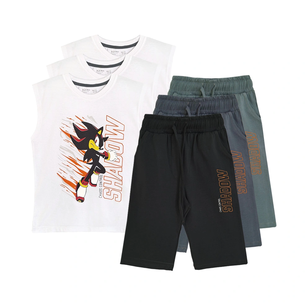 تاپ و شلوارک طرح Sonic پسرانه
