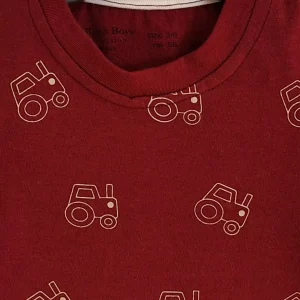 سرهمی و تیشرت طرح تراکتور نوزاد پسر (3 تا 18 ماه) کد 029980 – 629957