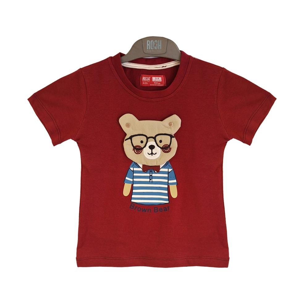 تیشرت طرح خرس برجسته پسرانه