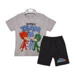 تیشرت و شلوارک طرح Pjmasks پسرانه