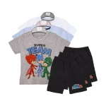تیشرت و شلوارک طرح Pjmasks پسرانه
