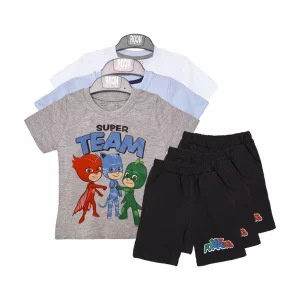تیشرت و شلوارک طرح Pjmasks پسرانه