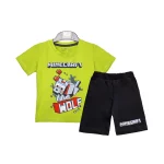 تیشرت و شلوارک طرح Minecraft پسرانه