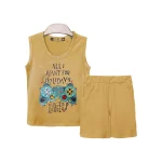 تاپ و شلوارک طرح دسته بازی پسرانه