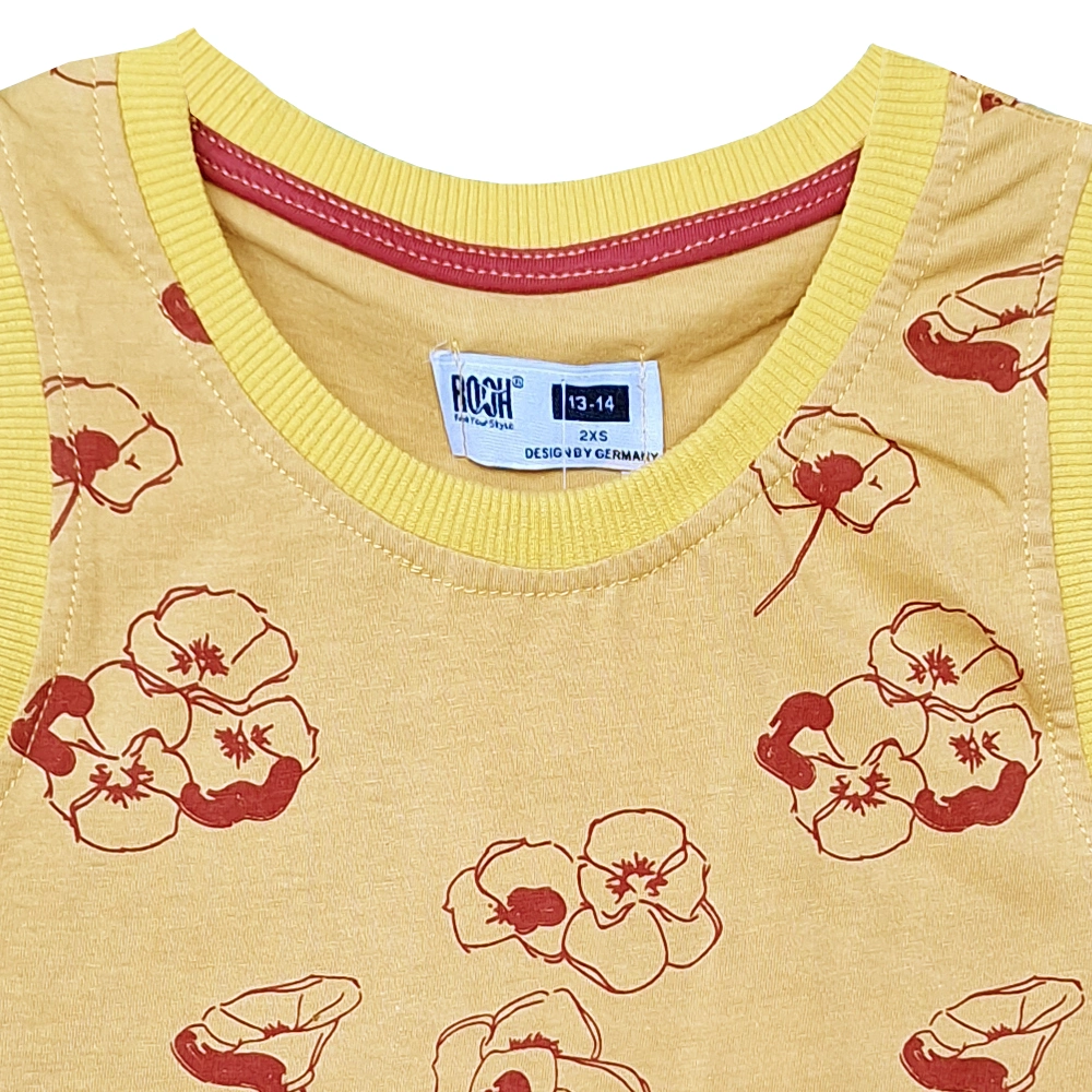 اطلاعات سایزبندی تاپ طرح گل دخترانه 