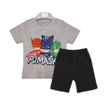 تیشرت و شلوارک طرح Pjmasks پسرانه