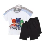 تیشرت و شلوارک طرح Pjmasks پسرانه