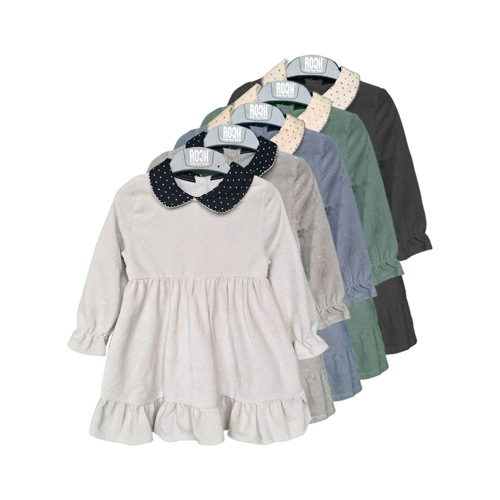 پیراهن کبریتی یقه ب ب دخترانه