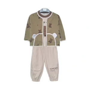 سه تیکه طرح خرس بچه گانه دخترانه کد 26800150