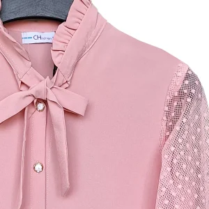 شومیز آستین تور دار (8 تا 11 سال) کد 50900180