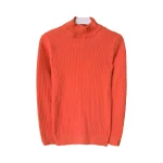 بلوز کشبافت یقه 5 سانتی دخترانه