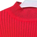 بلوز کشبافت یقه 5 سانتی دخترانه