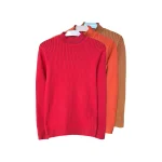 بلوز کشبافت یقه 5 سانتی دخترانه