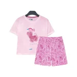 تیشرت و شلوارک طرح طاووس دخترانه