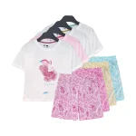 تیشرت و شلوارک طرح طاووس دخترانه