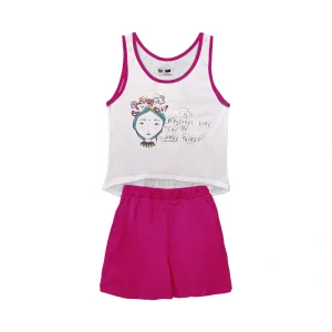 تاپ و شلوارک طرح دختر گل به سر دخترانه (13 تا 17 سال) کد 629270