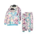 هودی و شلوار طرح آبرنگی دخترانه