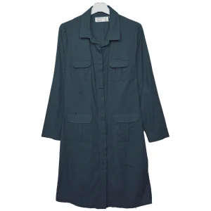 مانتو قواره دار طرح چهار جیب دکمه مخفی زنانه کد 005891