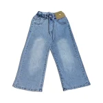 شلوار جین طرح گل دخترانه