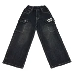 شلوار جین بغل جیبدار دخترانه