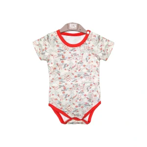 بادی آستین کوتاه طرح دار نوزاد دختر (3 تا 6 ماه) کد 9999015