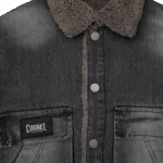 کاپشن جین یقه خزدار پسرانه