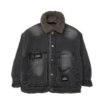 کاپشن جین یقه خزدار پسرانه