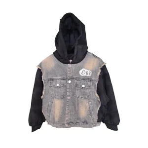 کاپشن جین کلاه دار پسرانه طرح one (10تا14 سال) کد 2740005302