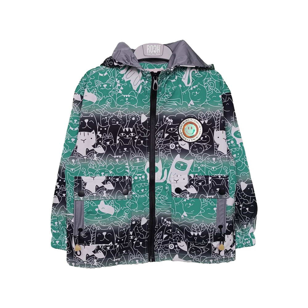 سویشرت طرح استیکر لبخند پسرانه