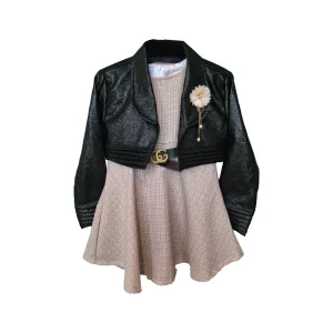 کت چرم و سارافون نوزاد دختر