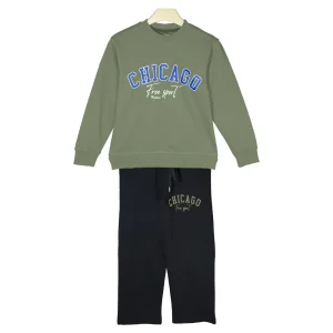 بلوز و شلوار طرح CHICAGO پسرانه ( 8 تا 10 سال ) کد 59300167