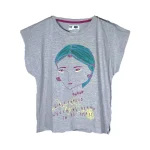 تیشرت و شلوارک طرح صورت دخترانه