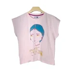 تیشرت و شلوارک طرح صورت دخترانه