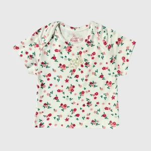 تیشرت طرح گل دار نوزاد دختر