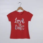 تیشرت طرح love to dance دخترانه