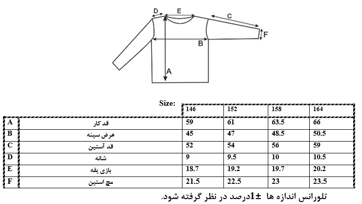 اطلاعات سایز بندی هودی طرح Style پسرانه