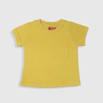 تیشرت طرح جیب دار دخترانه(سبز فسفری)