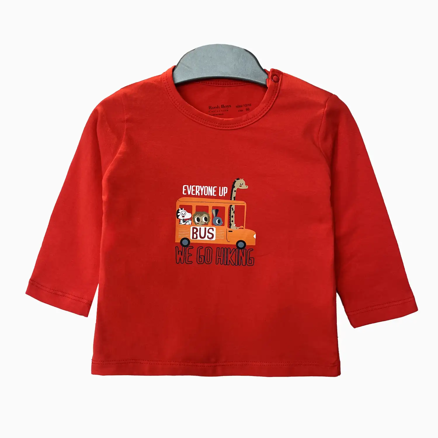 اطلاعات سایزبندی بلوز طرح اتوبوس نوزاد پسر