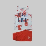 تاپ و شلوارک طرح Beach Life پسرانه